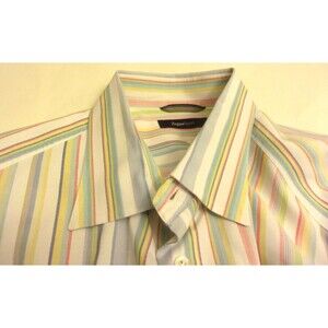 ZegnaSport Button Down Long Sleeve Shirt Vertical Shirts Sz. XXL Mens Zegna